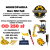 Minikoparka NEX12 łyżki, wiertnica, skarpówka z siłownikiem i inne