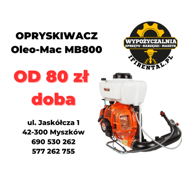 Opryskiwacz dmuchawa Oleo Mac MOCNY, dysza ULV, zimna mgła