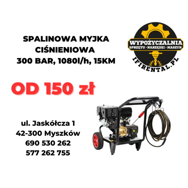 Myjka ciśnieniowa 300 bar, 1080l/h MOCNA