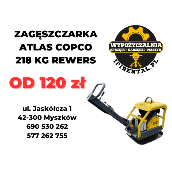 Dwukierunkowa zagęszczarka Atlas Copco GL200 218 kg